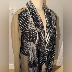 Stylish Tan and Black Women's Trench Coat